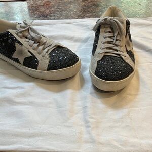 Black Glitter Women's Sneakers